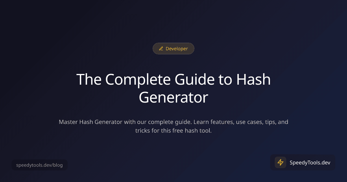 The Complete Guide to Hash Generator