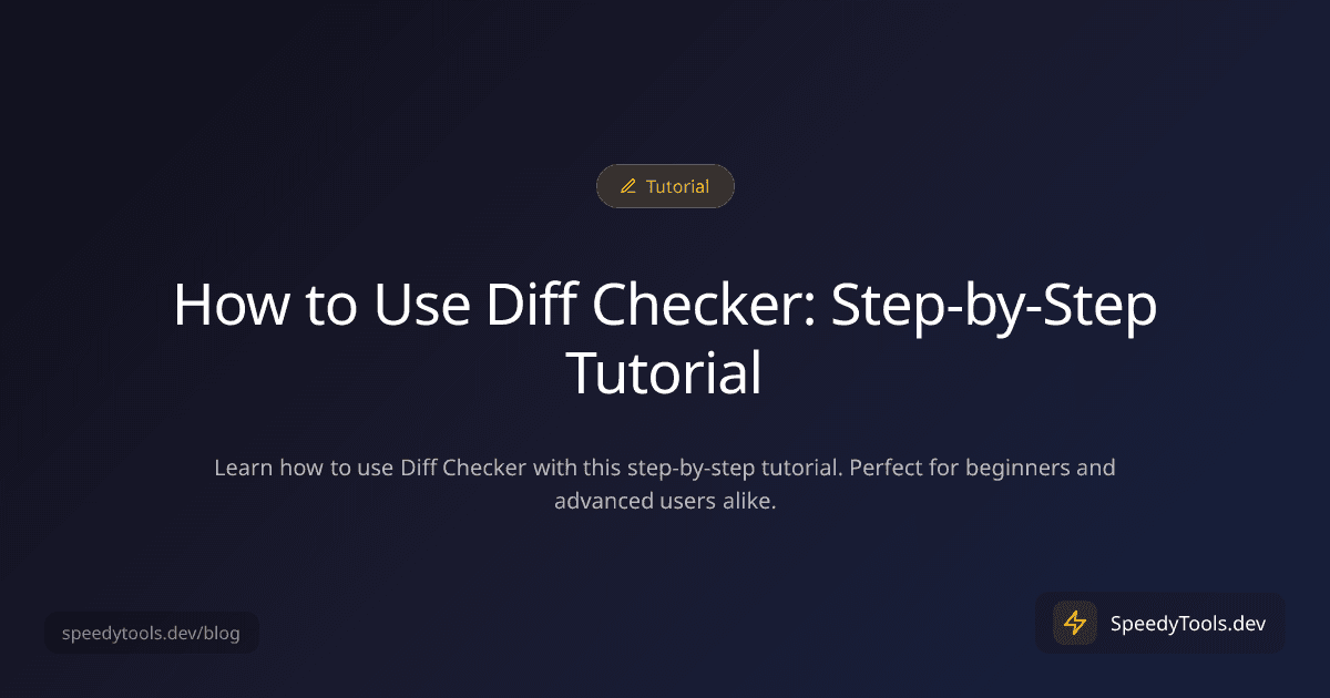 How to Use Diff Checker: Step-by-Step Tutorial