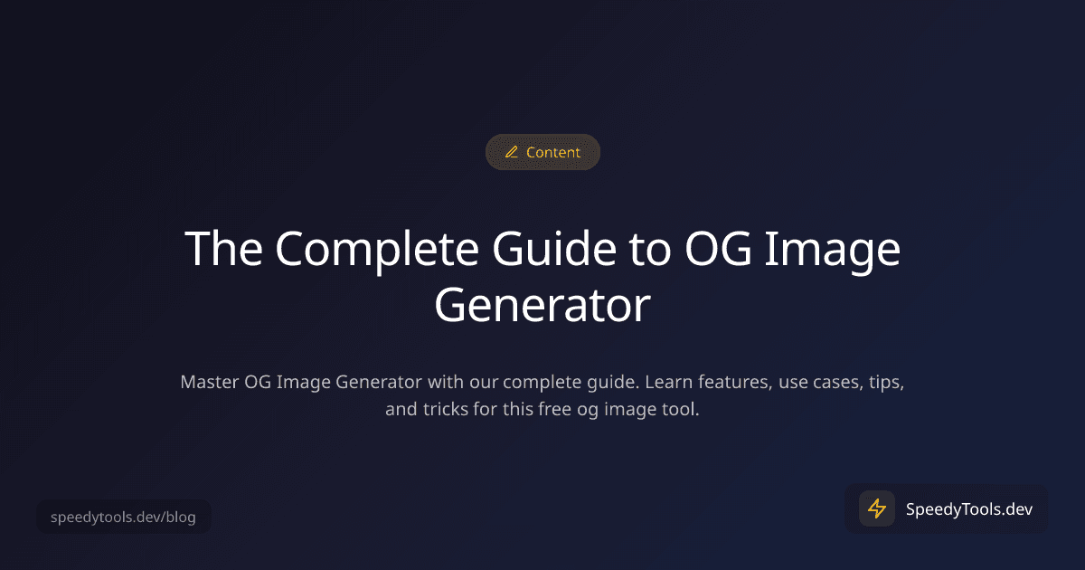 The Complete Guide to OG Image Generator