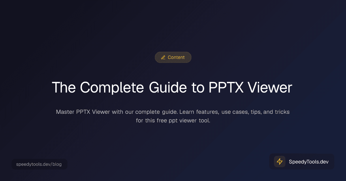 The Complete Guide to PPTX Viewer