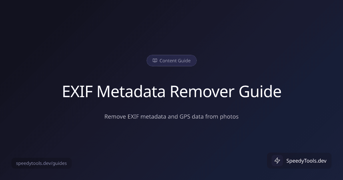 EXIF Metadata Remover guide