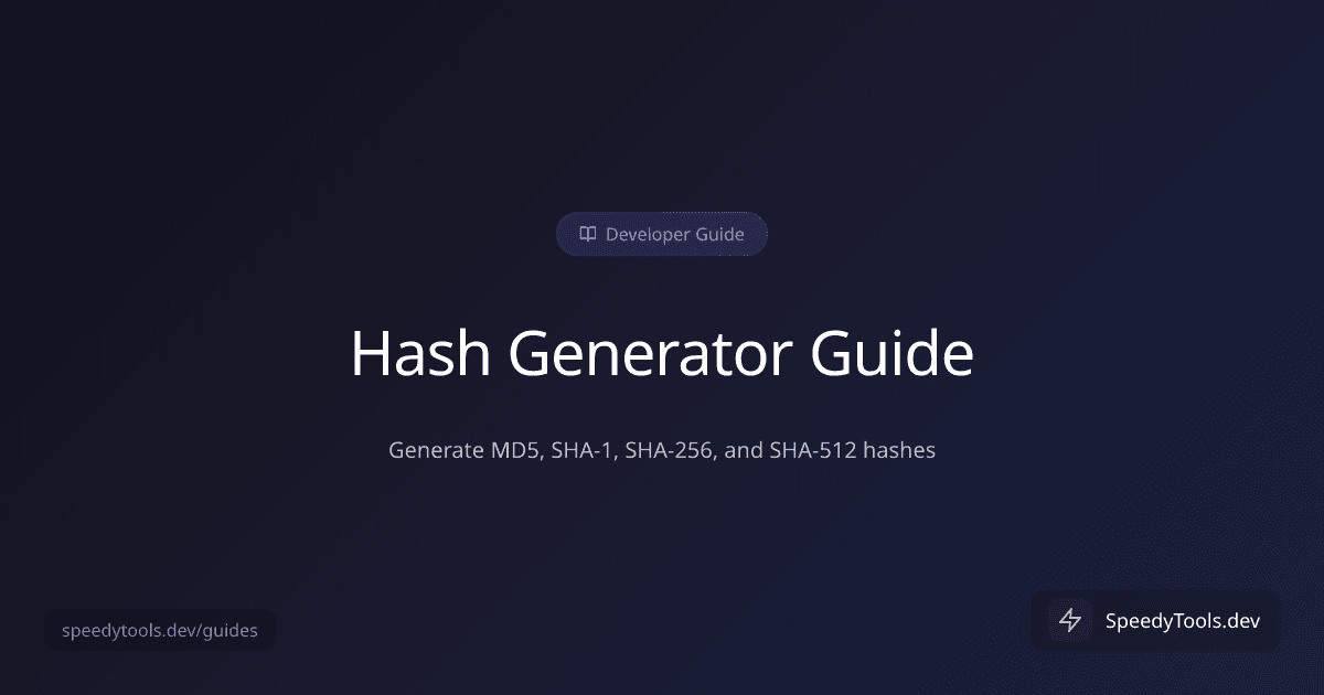 Hash Generator guide