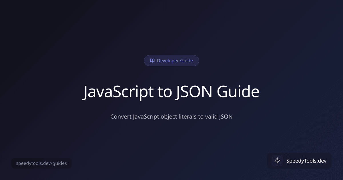 JavaScript to JSON guide