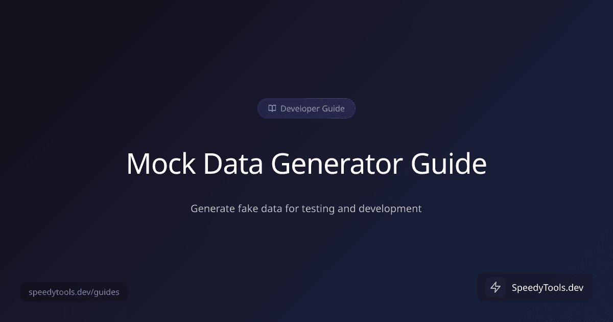 Mock Data Generator guide