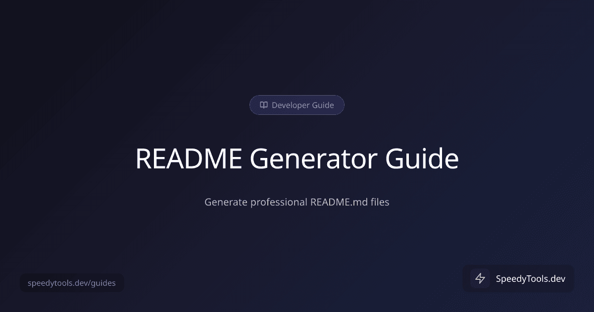 README Generator guide