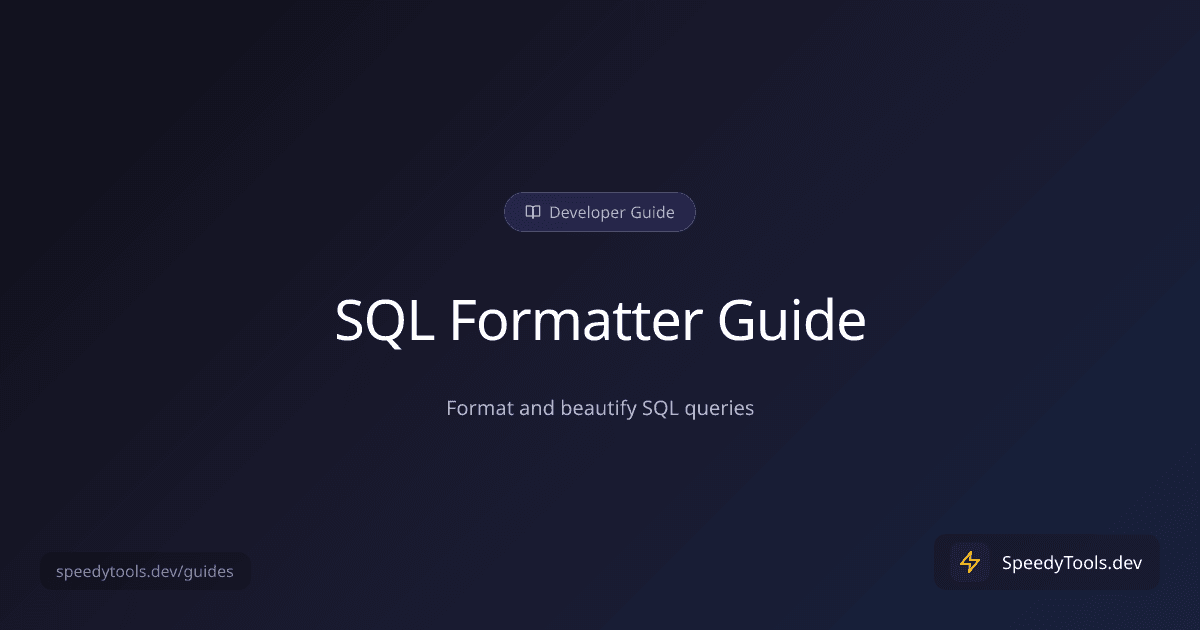 SQL Formatter guide