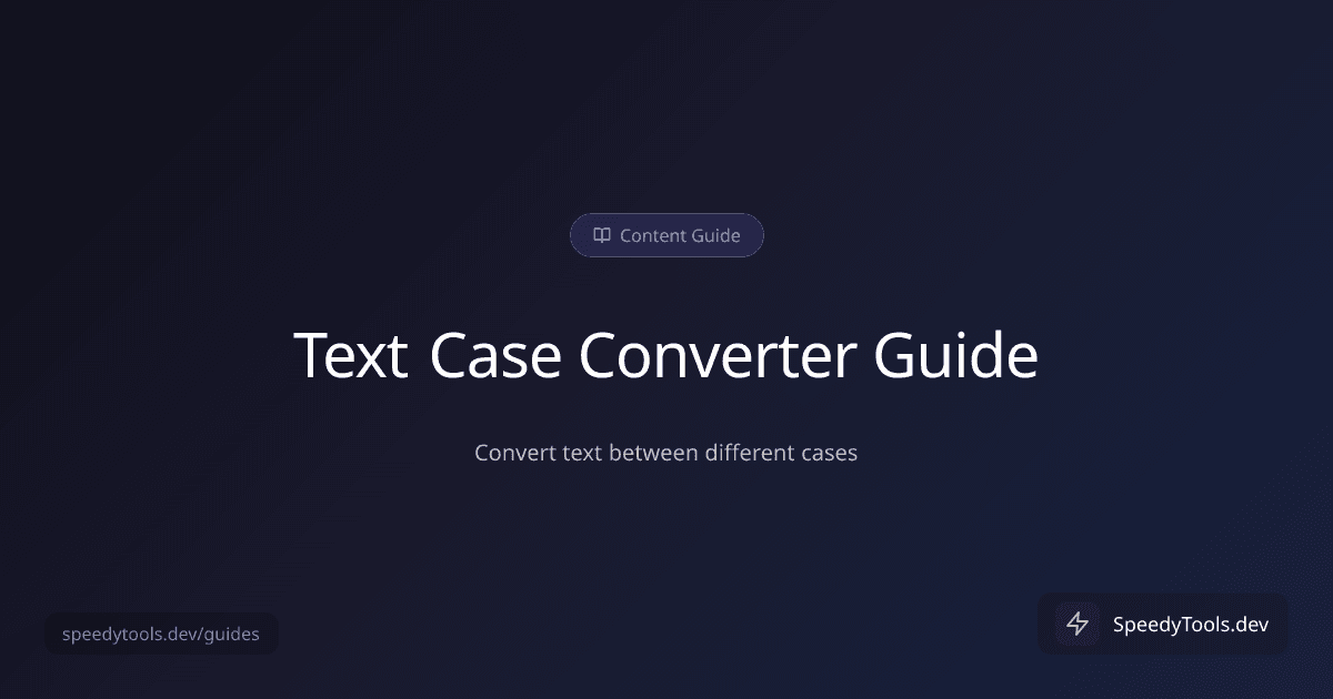 Text Case Converter guide