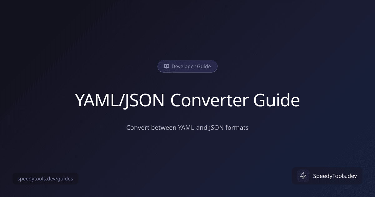 YAML/JSON Converter guide
